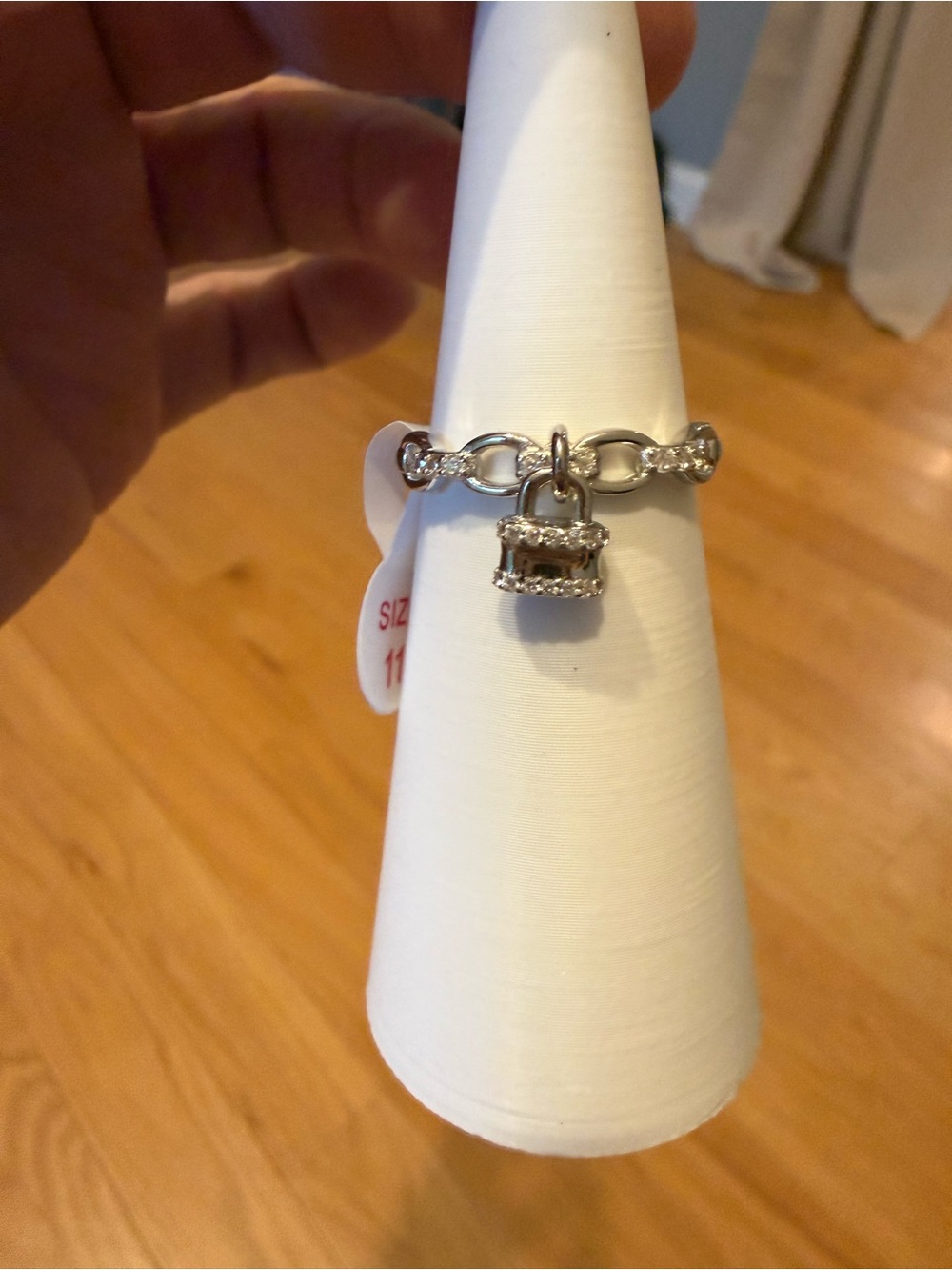 Bomb Party Sterling Lock Ring High Fashion Details